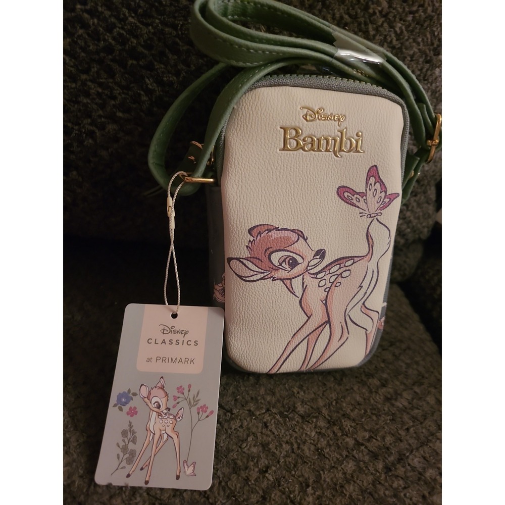 Disney Bambi Cream White and Green Crossbody Bag Phone Holder Bag